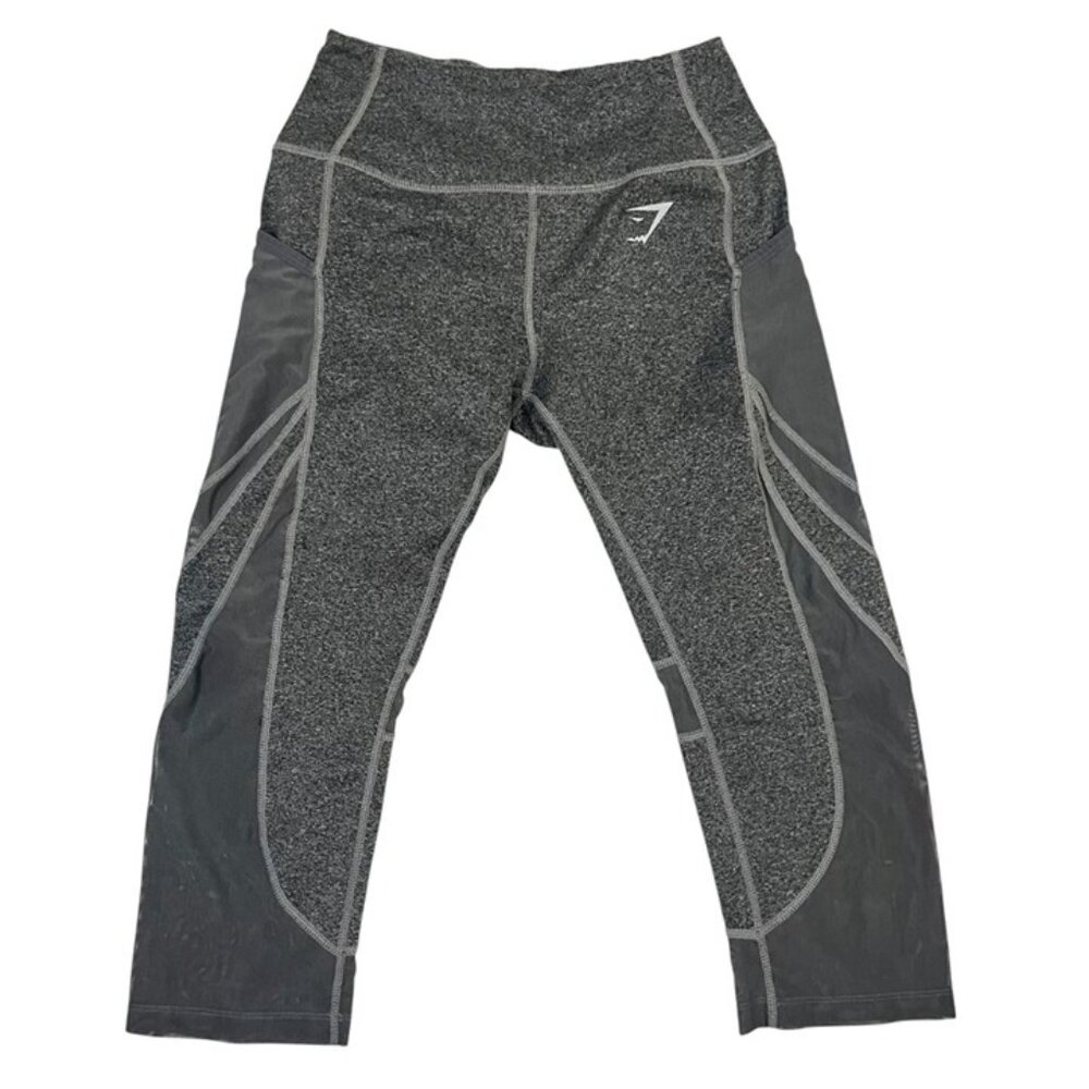 Closet Closing Sale! Gymshark leggings women's S gray crop length side pockets